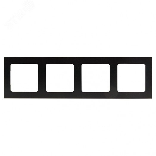 Стокгольм Рамка 4-местная металлическая черная