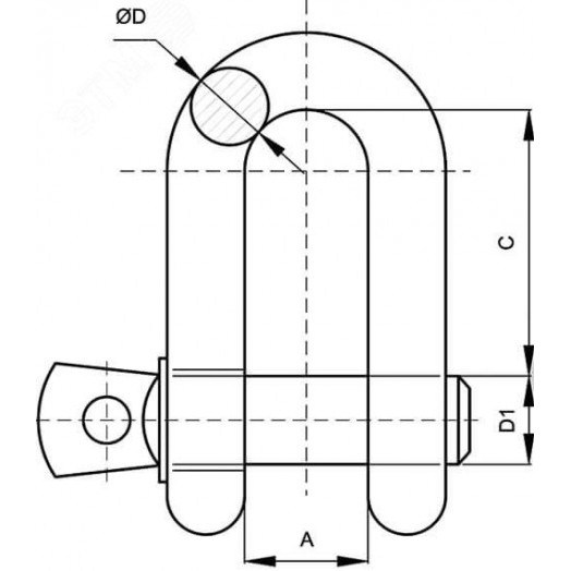 Скоба такелажная D6