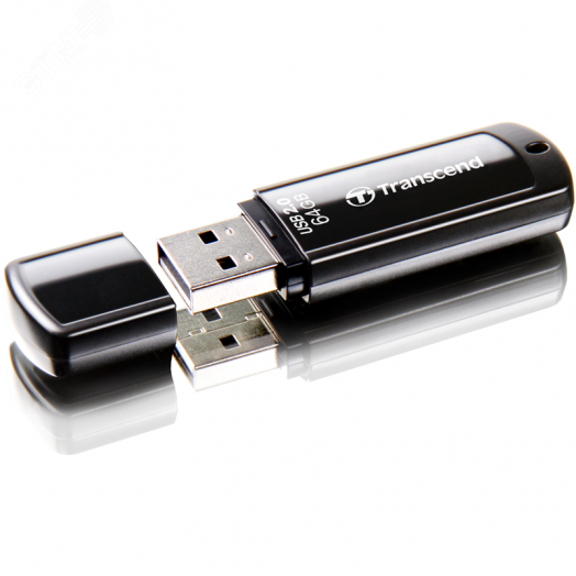 Флеш накопитель 64GB JetFlash 350, USB 2.0, черный