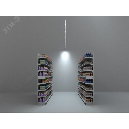 Светильник светодиодный ДПО/ДСО-56Вт Mercury LED Mall 1460х66х58мм 58 град.x121 град. 4000К