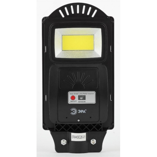 Консольный светильник на солн. бат.,COB,20W,с датч. движения, ПДУ, 450 Лм, 5000K, IP65