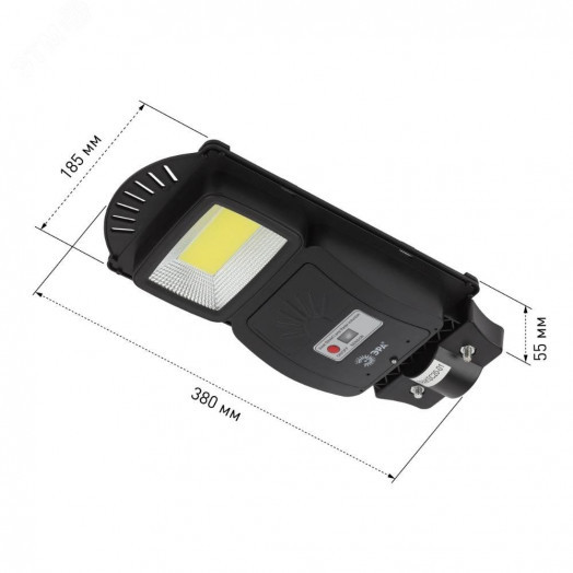 Консольный светильник на солн. бат.,COB,20W,с датч. движения, ПДУ, 450 Лм, 5000K, IP65