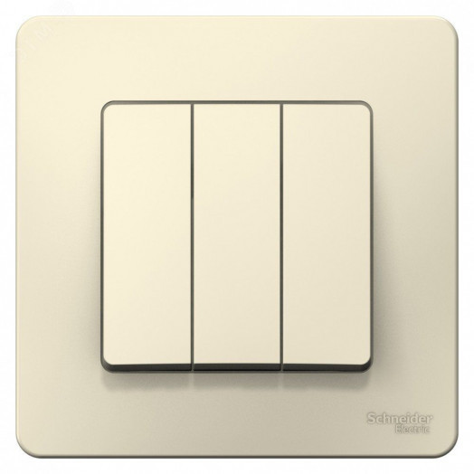 BLANCA скрытой установки трехклавишный выключатель (cх.05), 10A, 250B, молочный