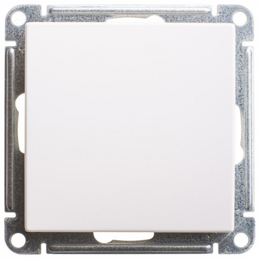 Выключатель одноклавишный, двухполюсный, 10АХ, механизм, белый