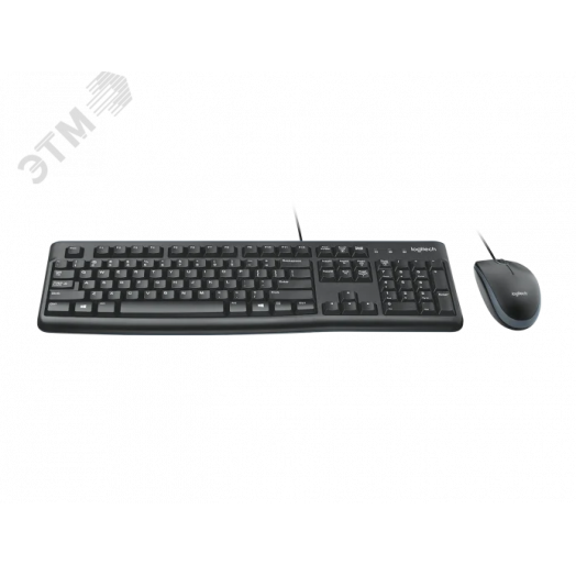 Комплект клавиатура + мышь проводной MK120, 104 клавиши, 1000 dpi, USB-A, черный