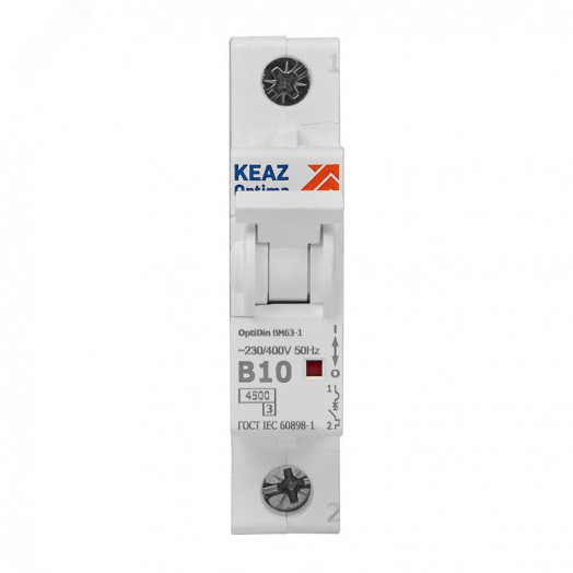 Выключатель автоматический однополюсный 10А B 4,5кА AC OptiDin BM63-1B10-4,5-УХЛ3