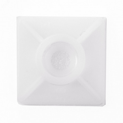 Монтажная база двойная самоклеящаяся 28x28, белая для хомутов шириной до 4,8мм