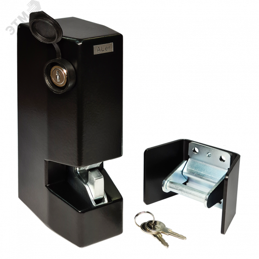 Замок электромеханический AL-ZL-01-24V, усилие удержания зацепа не менее 700 кгс, черный