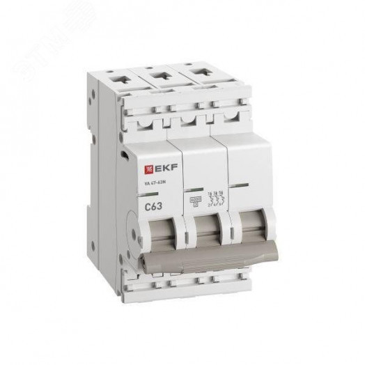 Автоматический выключатель ВА 47-63N 3P 63А (C) 6кА PROXIMA