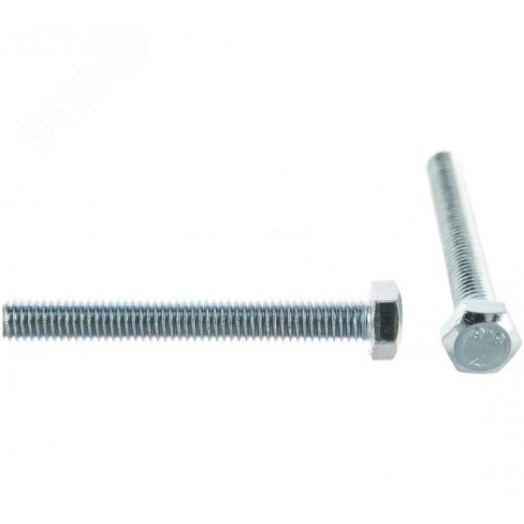 Болт DIN933 М10х40 шестигранная голова полная резьба оцинкованный (15 шт)