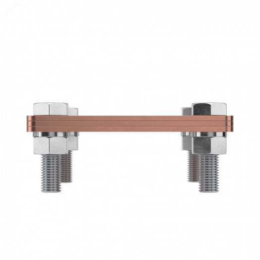 Соединитель полоса - полоса 80х70 мм медь