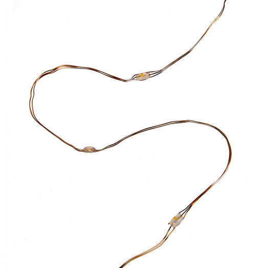 Гирлянда светодиодная Роса 20м 200 светодиодов  Янтарный свет Провод прозрачный ТМ Uniel ULD-S2000-200/DTA AMBER IP20 DEW