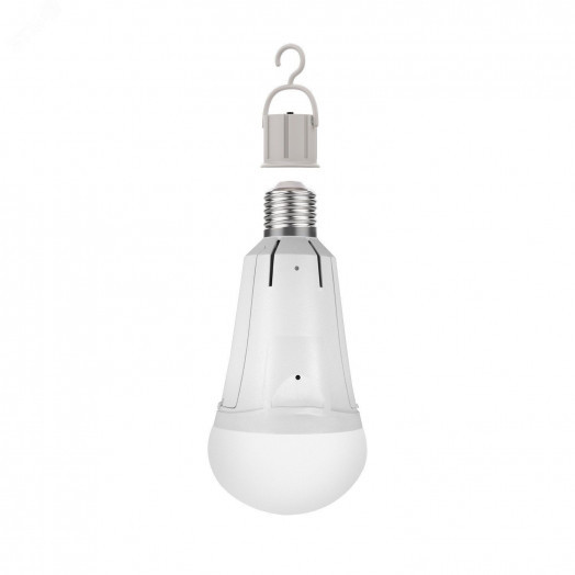 Лампа светодиодная LED 12 Вт 900 лм 4100К А80 груша нейтральный E27 AC 220В аварийная с Li-Ion аккумулятором Black Gauss