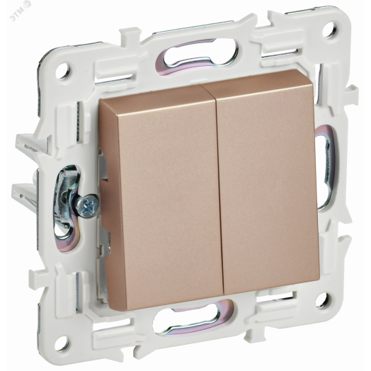 SKANDY Выключатель 2-клавишный перекрестный 10А SK-V06Sa песочный IEK