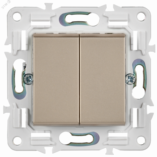SKANDY Выключатель 2-клавишный перекрестный 10А SK-V06Sa песочный IEK