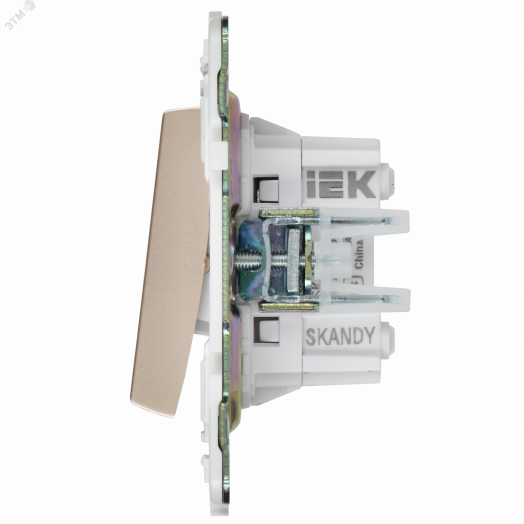 SKANDY Выключатель 2-клавишный перекрестный 10А SK-V06Sa песочный IEK
