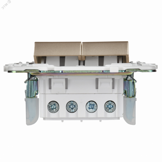 SKANDY Выключатель 2-клавишный перекрестный 10А SK-V06Sa песочный IEK