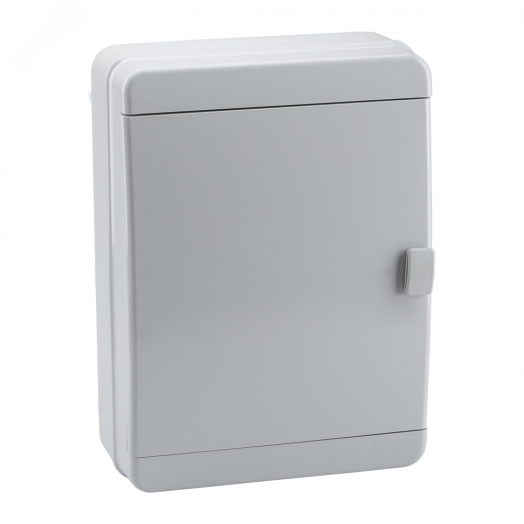 Корпус щитка квартирного распределительного навесного на 12 модулей с непрозрачной дверцей серый IP55