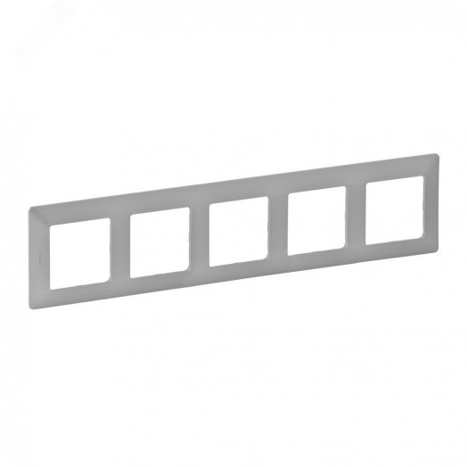 Valena LIFE Рамка 5 постов алюминий универсальная