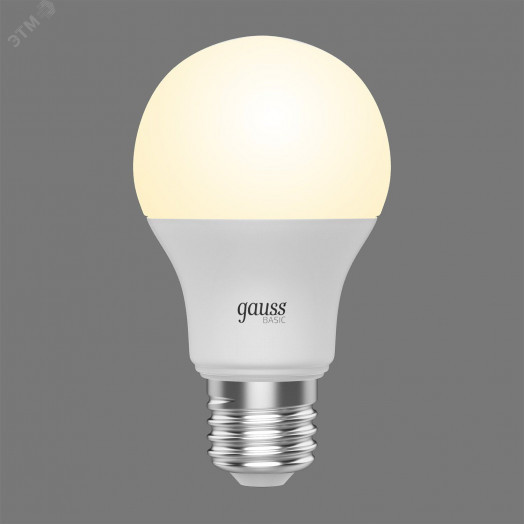 Лампа светодиодная LED 11.5 Вт 1060 лм 3000К А60 груша теплый E27 AC 220В Basic Gauss