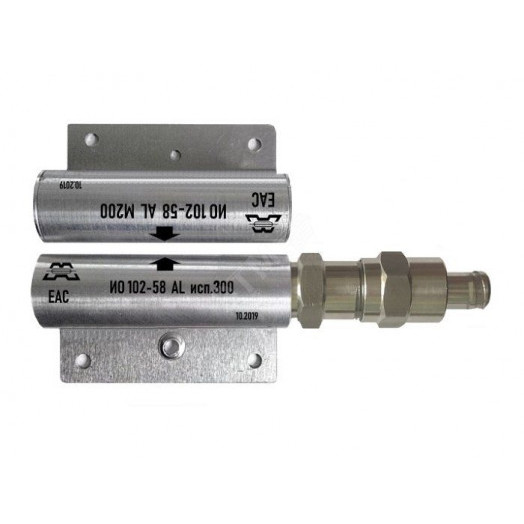 Изещатель охранный магнитоконтактный точечный ИО  102-58 Al исп.300 с магнитом М-200 штуцер КМ20