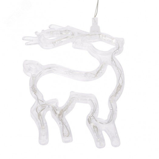 Фигура светодиодная Олененок на присоске с подвесом, белый