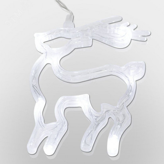 Фигура светодиодная Олененок на присоске с подвесом, белый