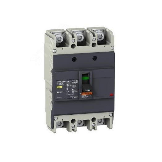Выключатель автоматический трехполюсный EZC250 36 KA/415В 3Т 100 A