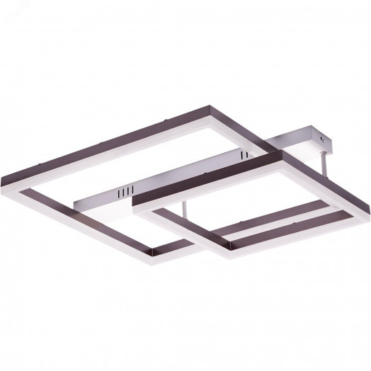 Люстра потолочная светодиодная диммируемая, ECLIPSE, с ДУ, 3 режима, 585х500х130мм, 88Вт, 2700К+6400К/4200К/6400К+2700К, 31м, белый/коричневый, 52088 1, Ritter