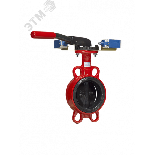 Дисковый Поворотный Затвор ГРАНВЭЛ с ручкой, DN200, PN16, с 2-мя концев. выключ KB NEW, IP65, ЗПВС-200x1,6 - FL (w)-3-200-MR-E
