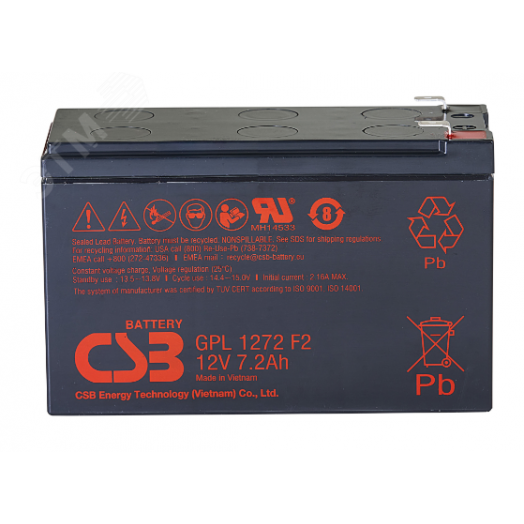 Аккумулятор GPL 12В 7,2Ач