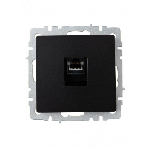BRITE Розетка компьютерная RJ45 кат.6 РК11-БрЧ черный IEK