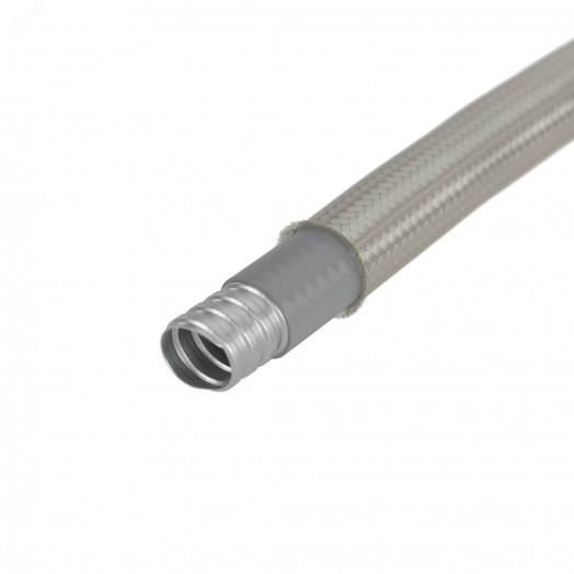 Металлорукав DN 10мм в гладкой SEBS изоляции и оплетке из нержавеющей стали, Dвн 10,0 мм, Dнар 15,0, 50 м