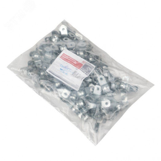 Скоба металлическая двухлапковая d14-15мм (100шт) PROxima