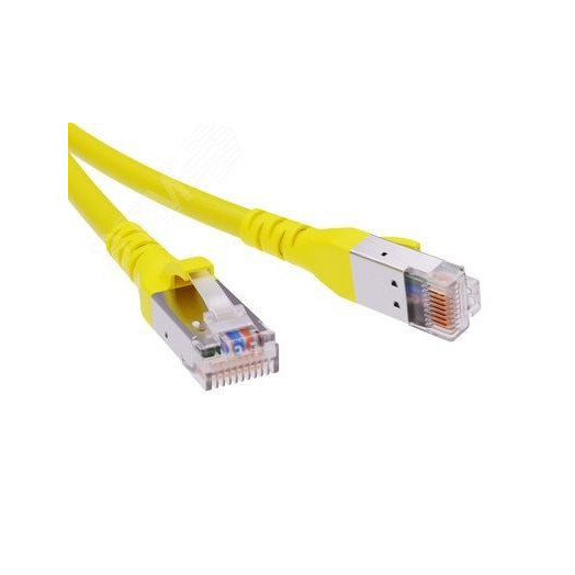 Патч-корд экранированный CAT6A SF/UTP 4х2 LSZH желтый 1.5м