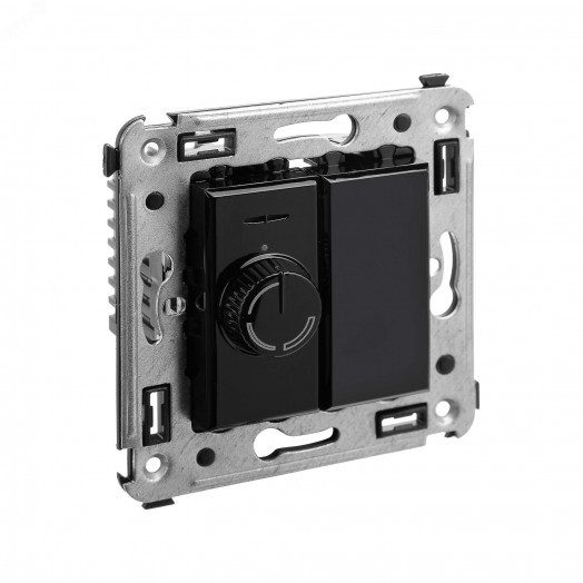 Avanti Диммер поворотный в стену, ''Черный квадрат''