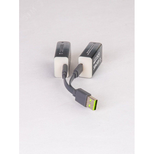 Аккумулятор крона Li-ion 9V 500мАч 2 шт в боксе