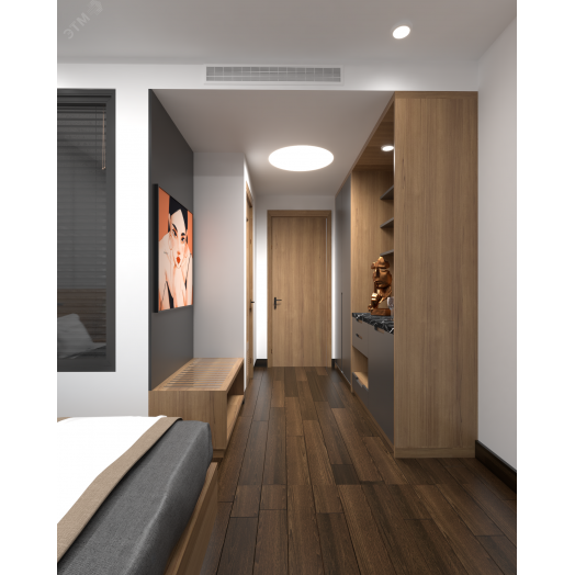 Светильник светодиодный RVE-LBX-RING-630-V (Круг 630х630х100мм 42Вт встраиваемый 4000K Белый)