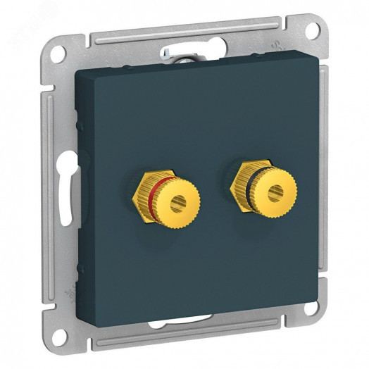 Аудиорозетка ATLASDESIGN двухместная изумруд