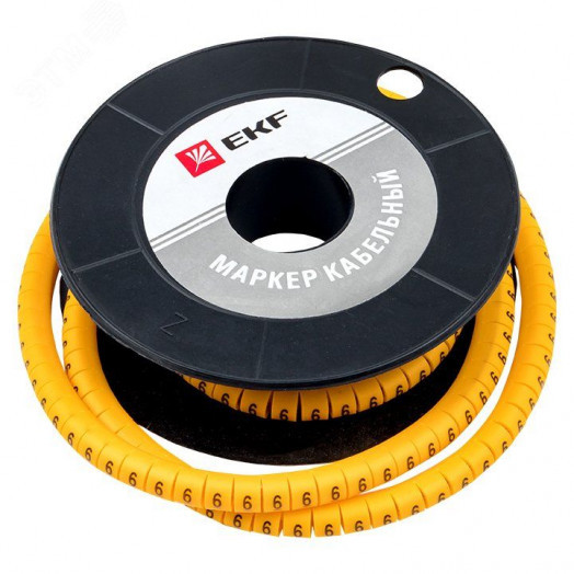 Маркер кабельный 4.0кв.мм 6(500ед) (ЕС-2)