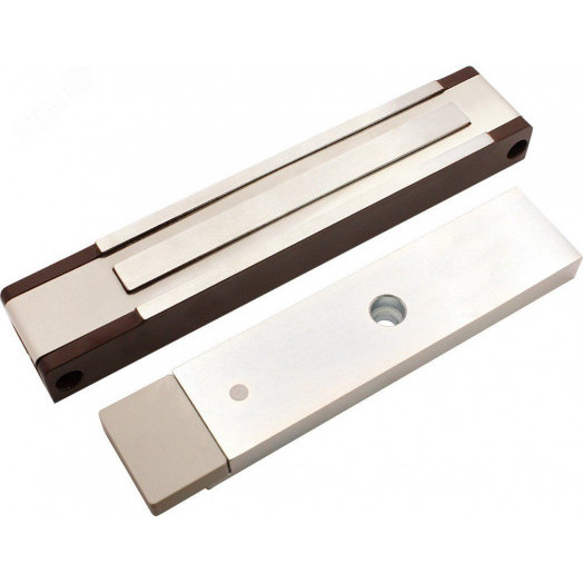 Замок электромагнитный ALM-400P-12V, усилие удержания якоря 380 – 400 кгс, с датчиком состояния двери, коричневый