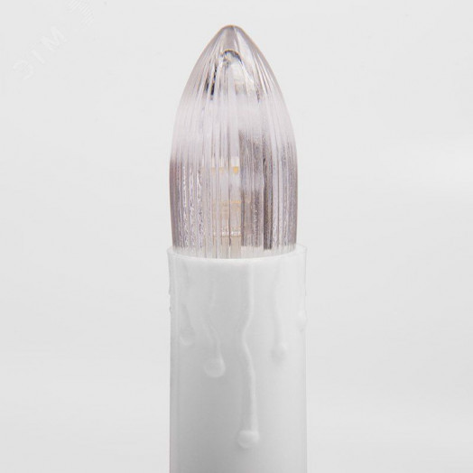 Гирлянда свечи 10 м, темно-зеленый ПВХ, 50 LED тёплый белый