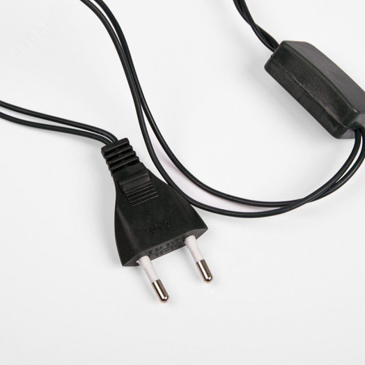 Гирлянда свечи 10 м, темно-зеленый ПВХ, 50 LED тёплый белый