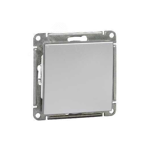 W59 Выключатель одноклавишный, 10АХ, механизм, матовый хром