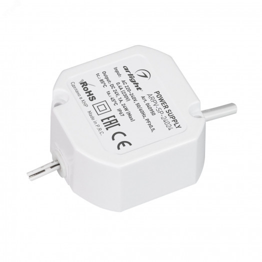 Блок питания ARPV-SP-24024 (24V, 1A, 24W) (IP67 Пластик, 5 лет)