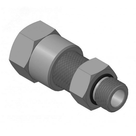 Ввод кабельный с резьбой G1/2 мм для прокладки кабеля в металлорукаве РЗ-ЦП-15, с уплотнением кабеля и проходным диаметром кабеля d=8-12 мм