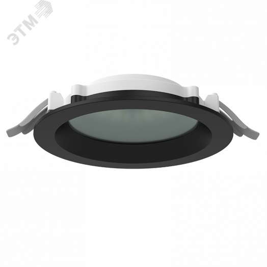 Светильник светодиодный DL-01 Pro 160 мм 20 Вт 4000 К CRI90 176x51 мм IP65/40 RAL9005 черный муар с защитным силикатным стеклом DALI