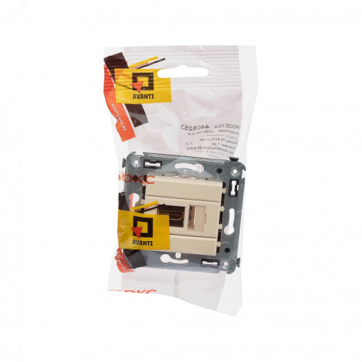 Avanti HDMI розетка одинарная в стену, тип А-А, ,Ванильная дымка