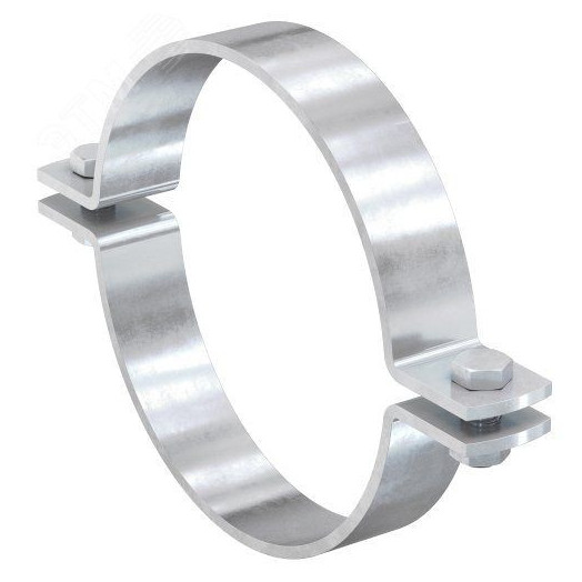 Хомут для неподвижной опоры без изоляции 2 (58-62), 40х4,0 мм, гальван. цинк