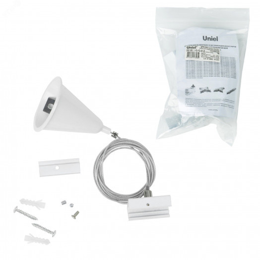 Набор для подвесного монтажа трехфазных шинопроводов. UFB-H41 WHITE 1 POLYBAG Цвет белый.